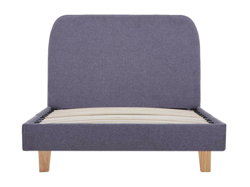 Bed - Wood - Gray - 90x200 cm