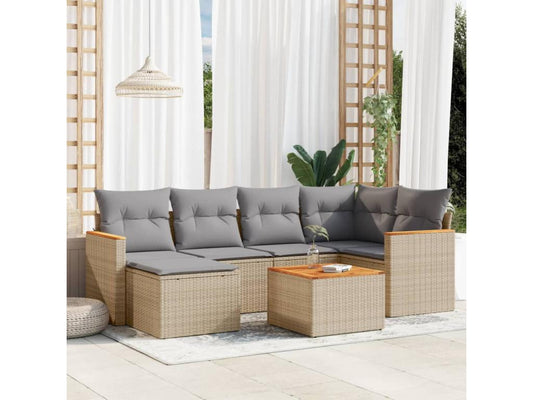 Outdoor Patio Set - Résine - Beige