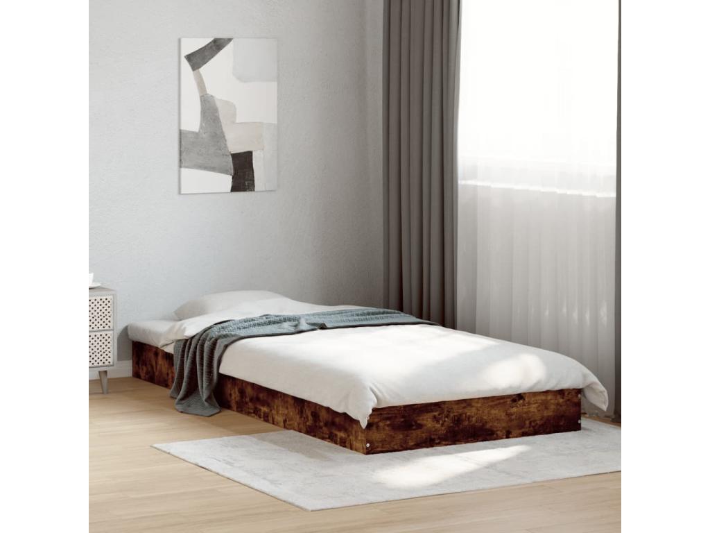 Bed Frame - Wood - Brown - 75x190 cm