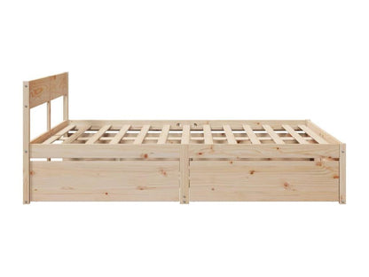 Bed Frame - Wood - Brown - 200x200 cm