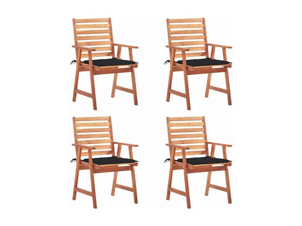 Chair Set - Wood - Black