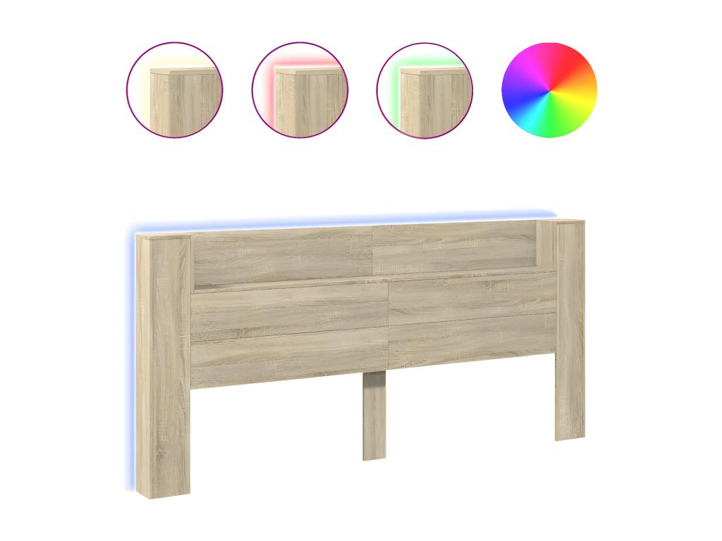 Headboard - Engineered Wood, Wood - Brown - 200x200 cm