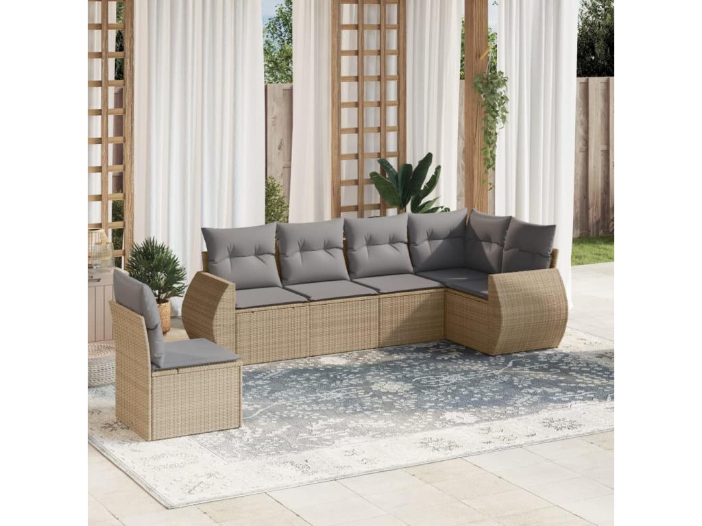 Outdoor Patio Set - Résine - Beige