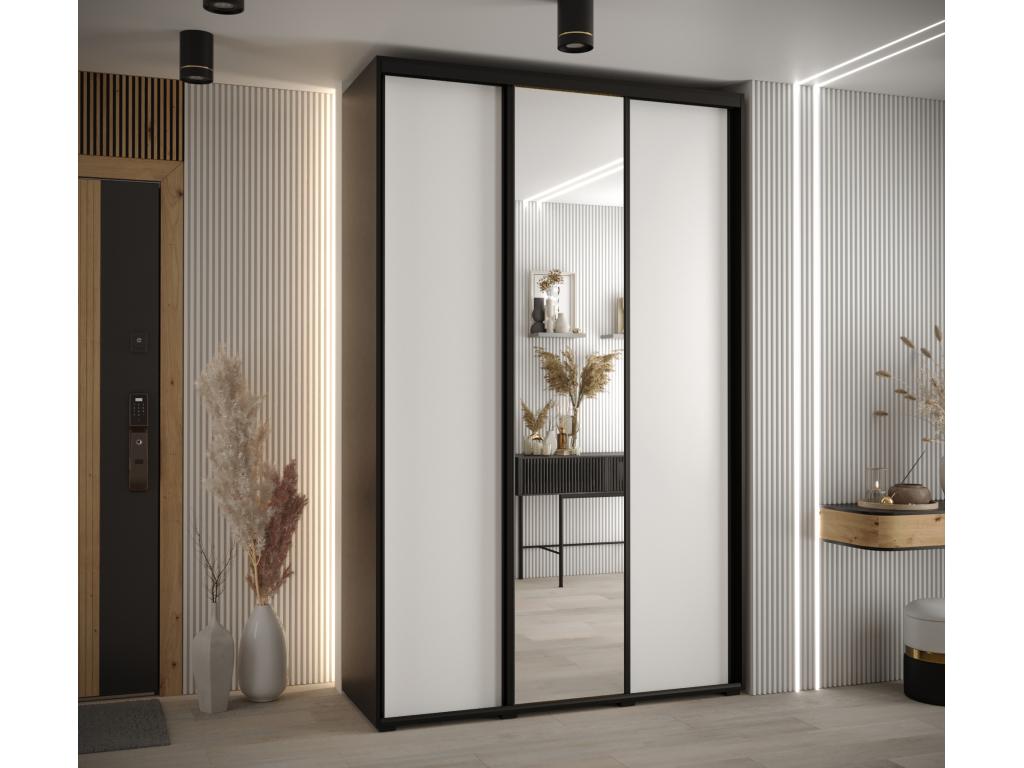 Wardrobe - Engineered Wood, Wood - White / Black