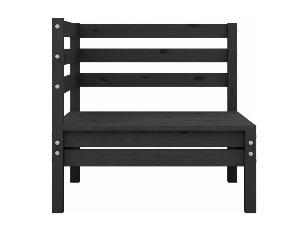 Outdoor Patio Set - Wood - Black