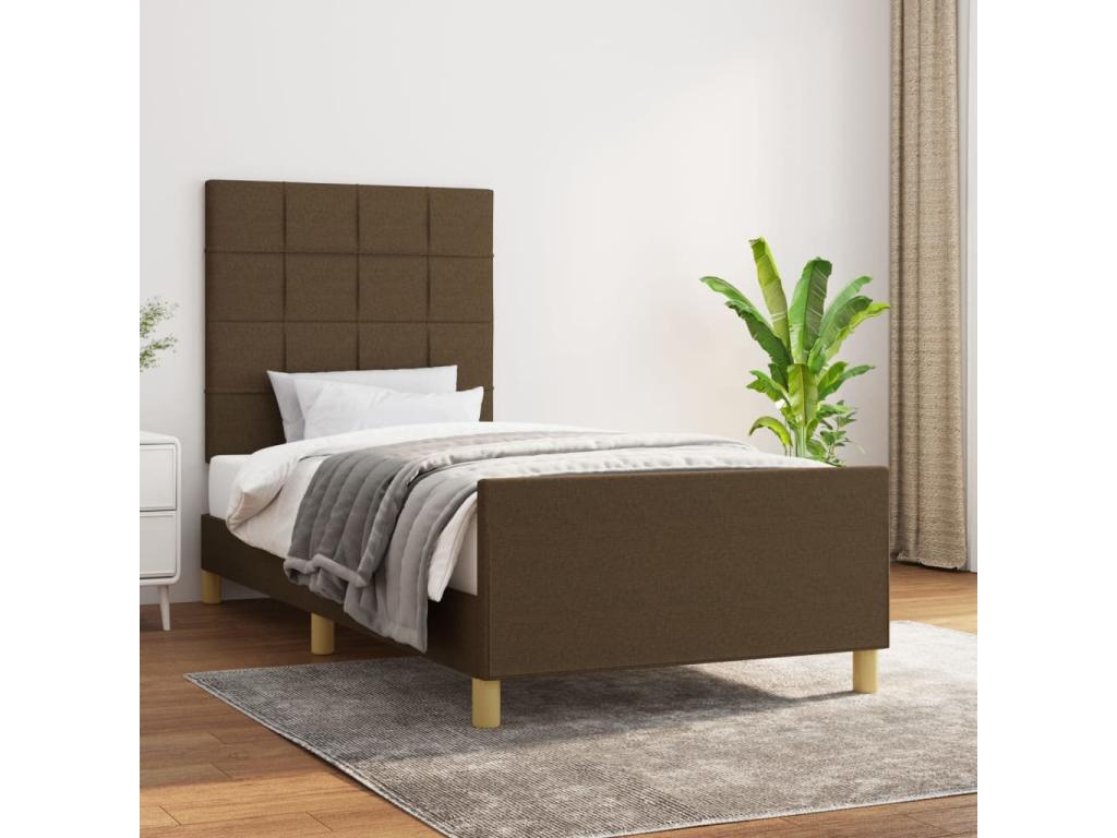 Bed Frame - Wood - Brown - 100x200 cm