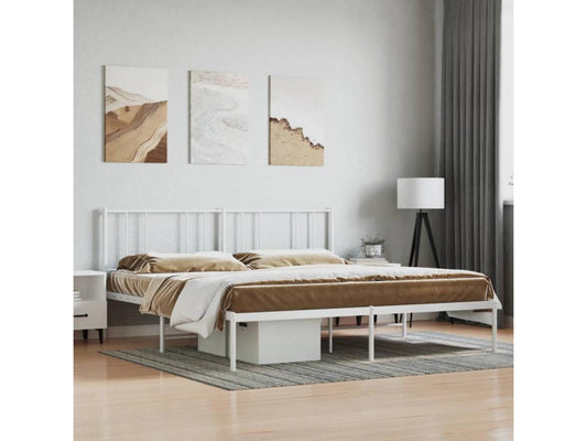 Bed Frame - Steel - White - 180x200 cm