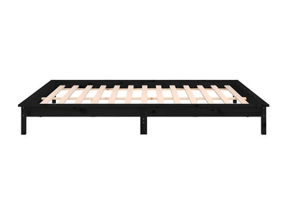 Bed Frame - Wood - Black - 200x200 cm