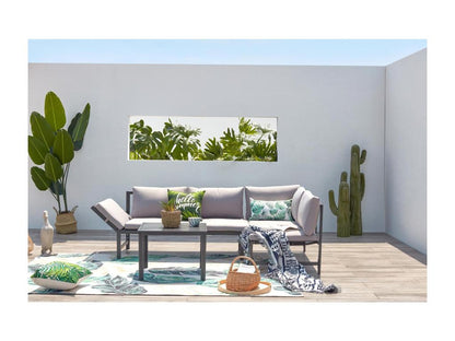 Outdoor Patio Set - Tilting - Aluminum - Beige