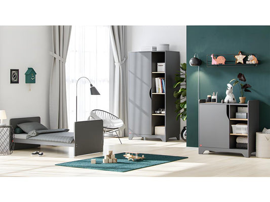 Bed - Panneau De Particule - Gray - 70x140 cm