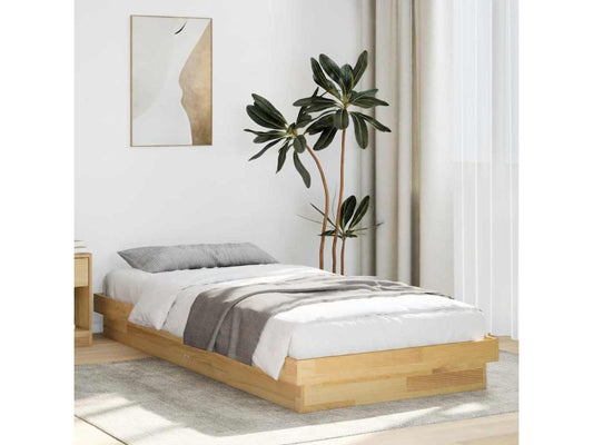 Bed Frame - Wood - Brown - 100x200 cm