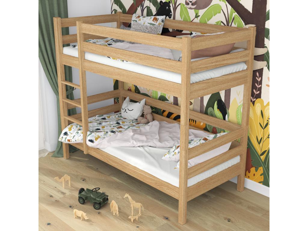 Bed - Chêne - Brown / Natural - 80x180 cm