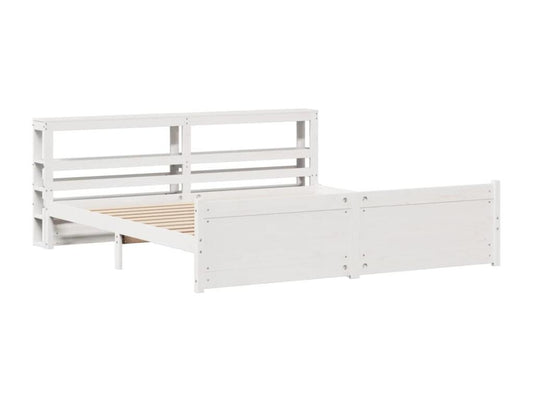 Bed Frame - Wood - White - 200x200 cm