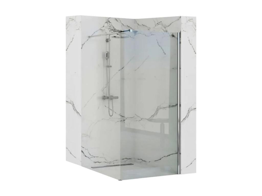 Shower Screen - Tempered Glass - Gray - 110x200 cm