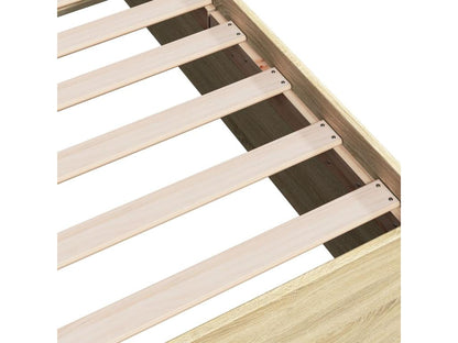 Bed Frame - Engineered Wood, Wood - Brown - 100x200 cm