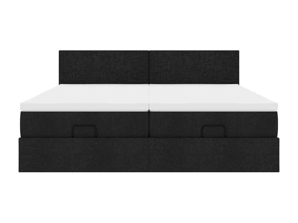 Bed Frame - Polyester - Black - 200x200 cm