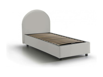 Storage Bed - Engineered Wood, Wood - White - 80x190 cm