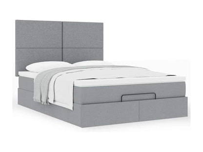 Bed Frame - Polyester - Gray - 160x200 cm