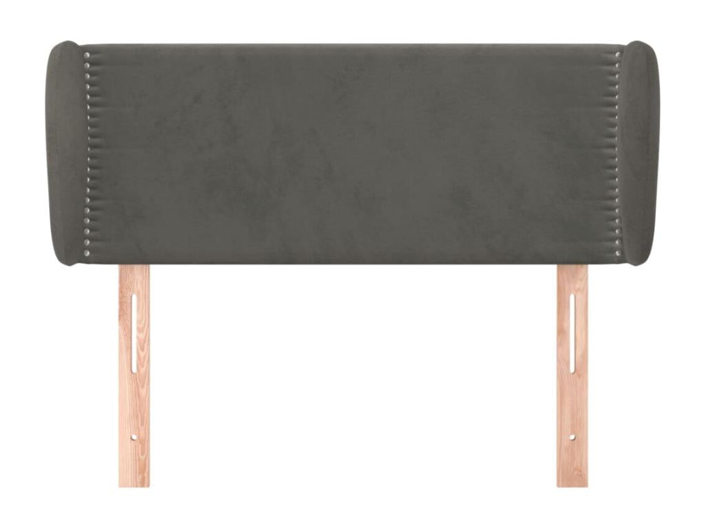 Headboard - Velvet - Gray - 90x190 cm