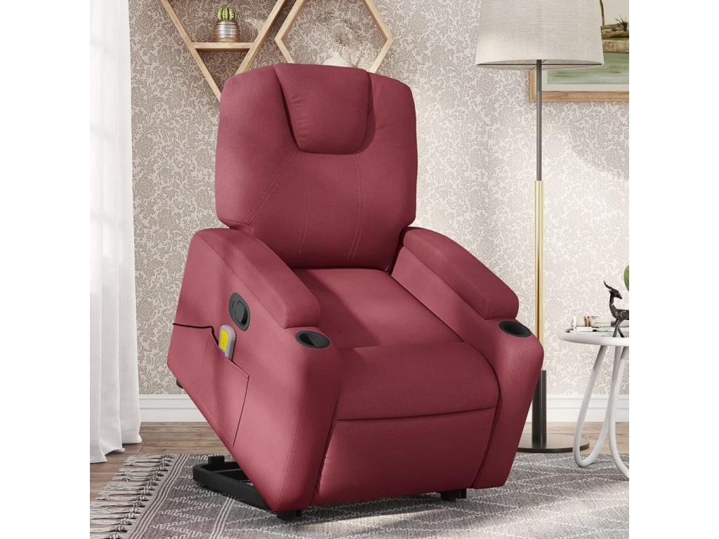Armchair - Tilting - Polyester - Red