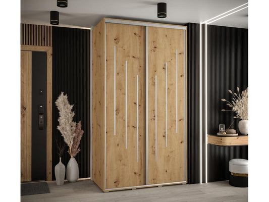 Wardrobe - Engineered Wood, Wood - Silver / Natural