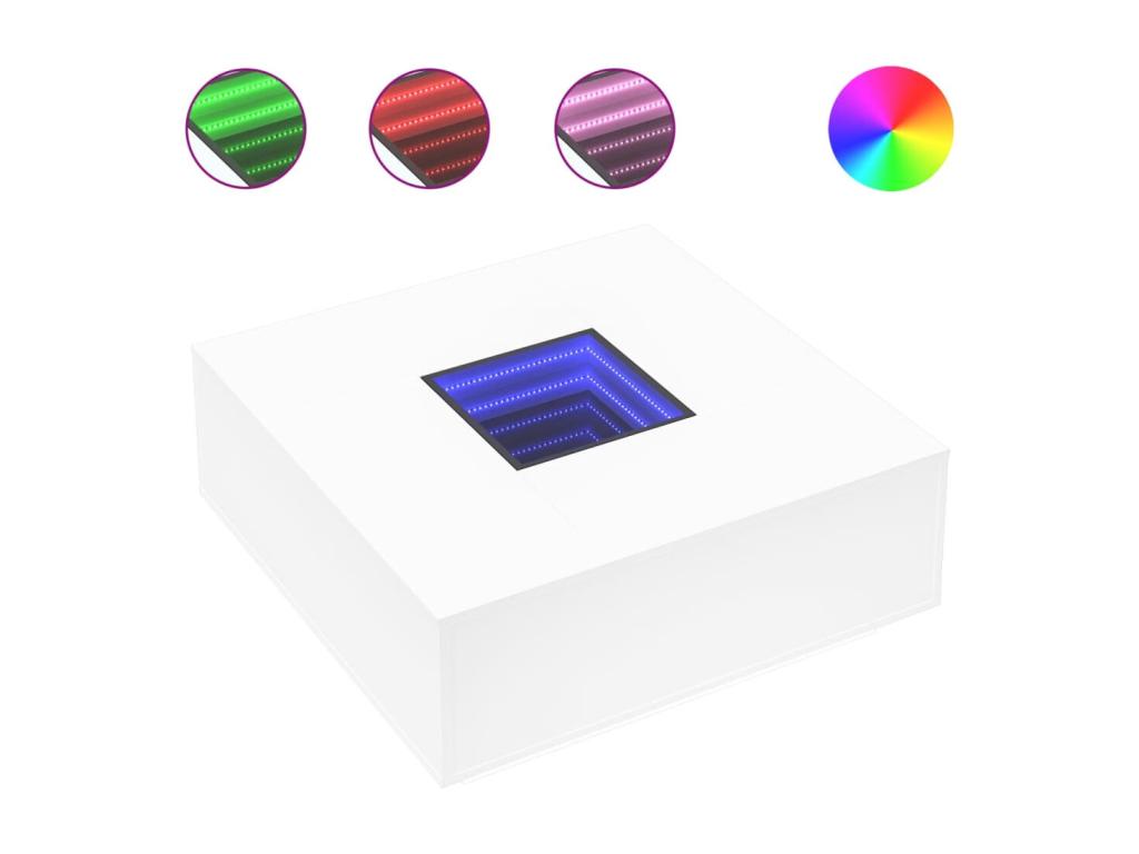 Coffee Table - Engineered Wood, Wood - White - 100x40 cm