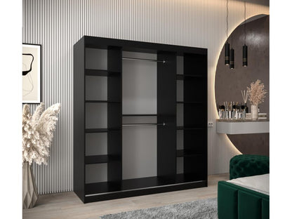 Wardrobe - Wood - Black