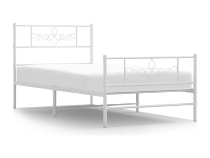 Bed Frame - Steel - White - 70x190 cm
