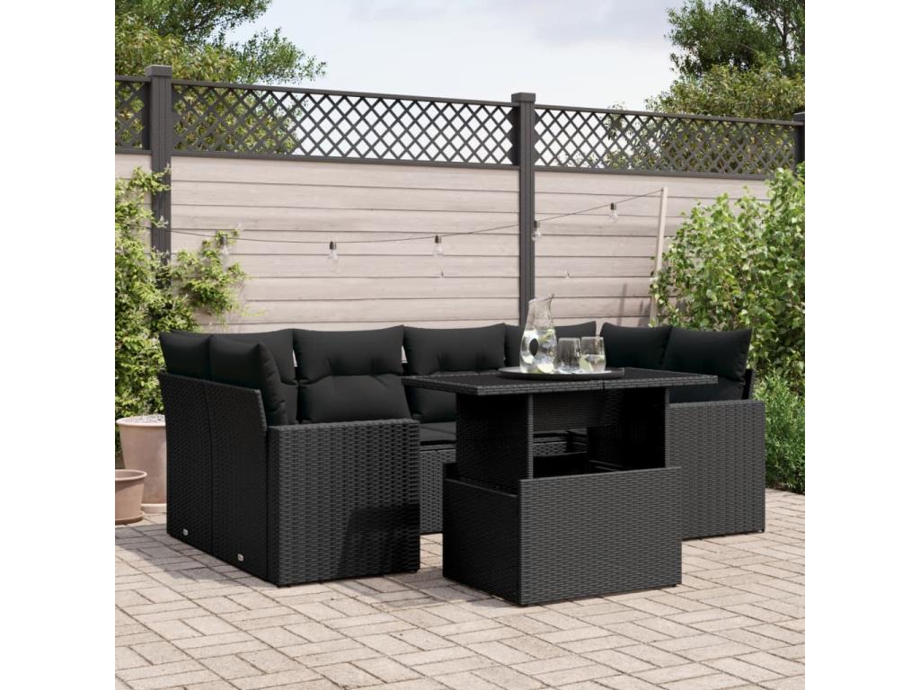 Outdoor Patio Set - Résine - Black