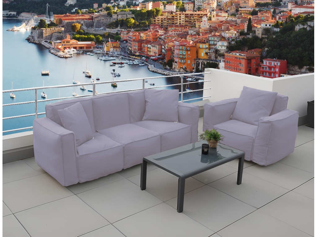 Outdoor Patio Set - Polyester - Red - 75x65 cm