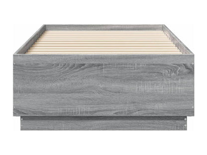 Bed Frame - Engineered Wood, Wood - Gray - 70x190 cm