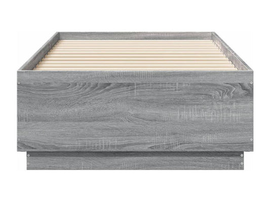 Bed Frame - Engineered Wood, Wood - Gray - 70x190 cm