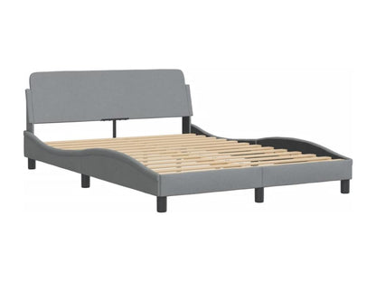 Bed Frame - Polyester - Gray - 140x200 cm