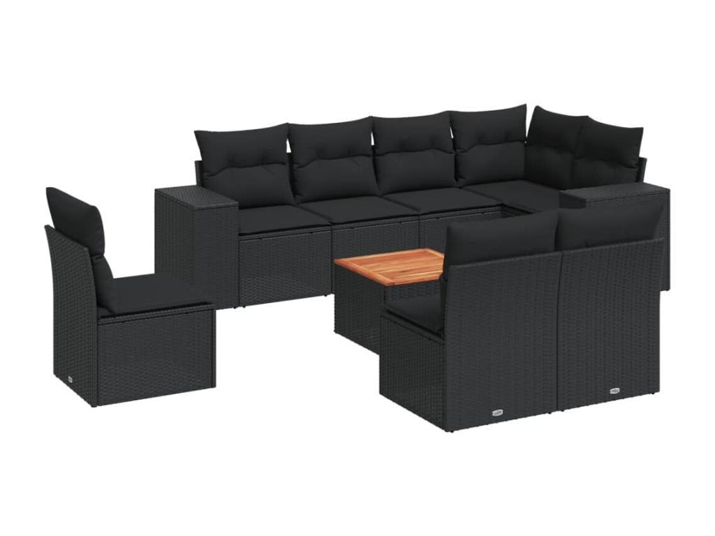 Outdoor Patio Set - Résine - Black