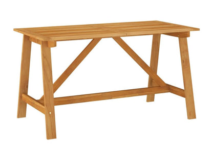 Outdoor Dining Set - Wood - Gray