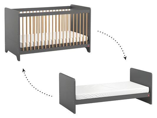 Bed - Panneau De Particule - Gray - 70x140 cm