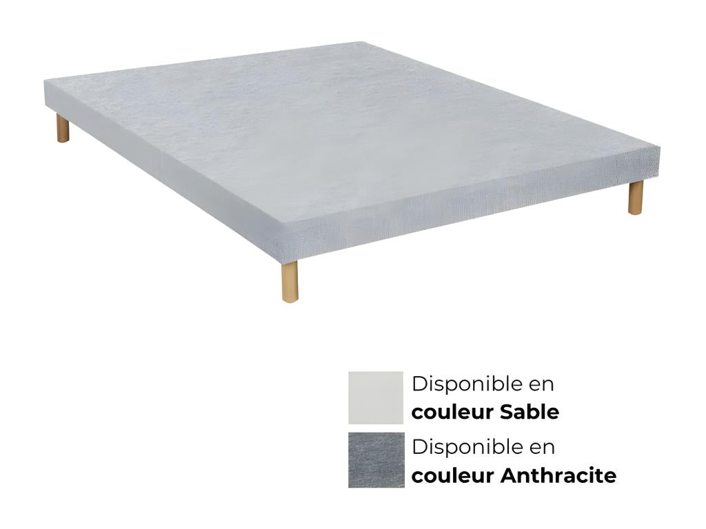 Box Spring - Engineered Wood, Wood - White - 150x200 cm