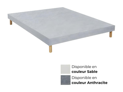 Box Spring - Engineered Wood, Wood - White - 150x200 cm