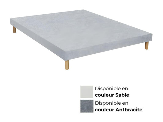 Box Spring - Engineered Wood, Wood - White - 150x200 cm