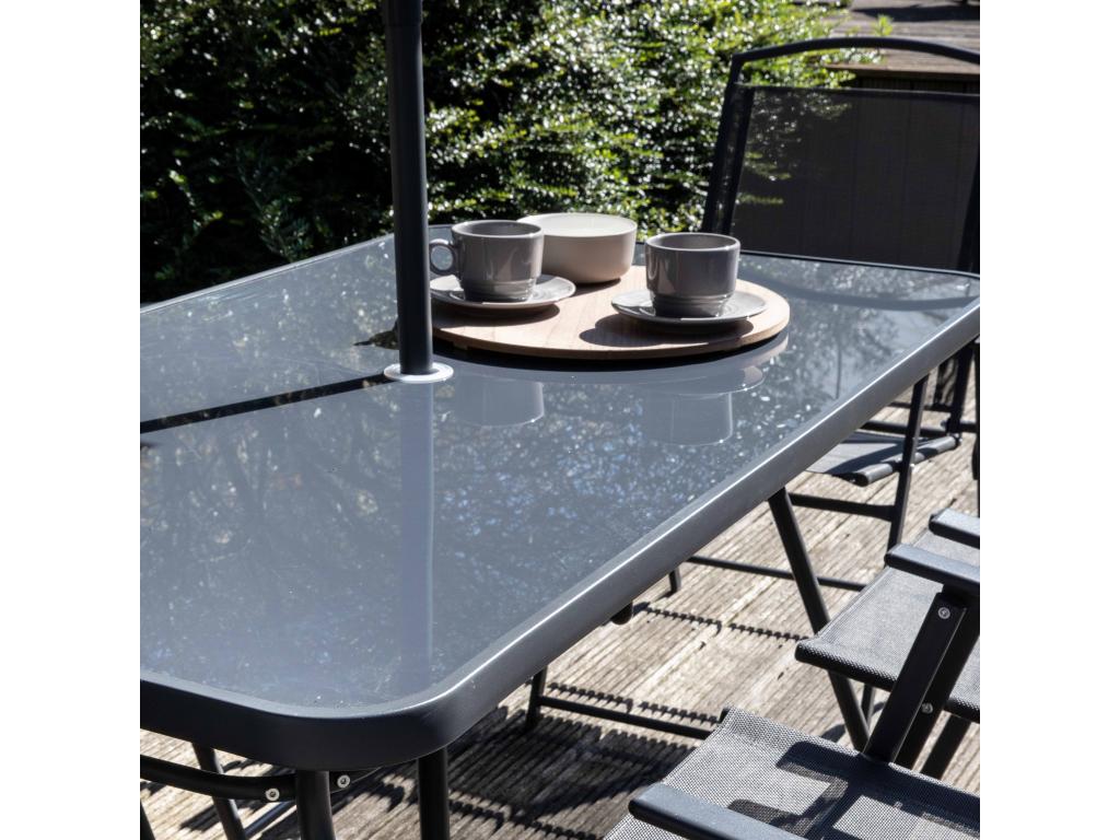 Outdoor Patio Set - Folding - Steel - Green