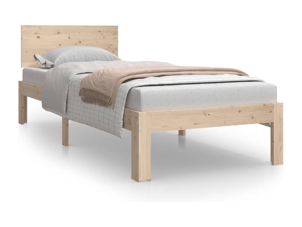 Bed Frame - Wood - Brown - 70x190 cm