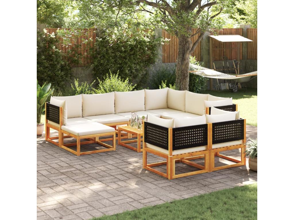 Outdoor Patio Set - Résine - Beige