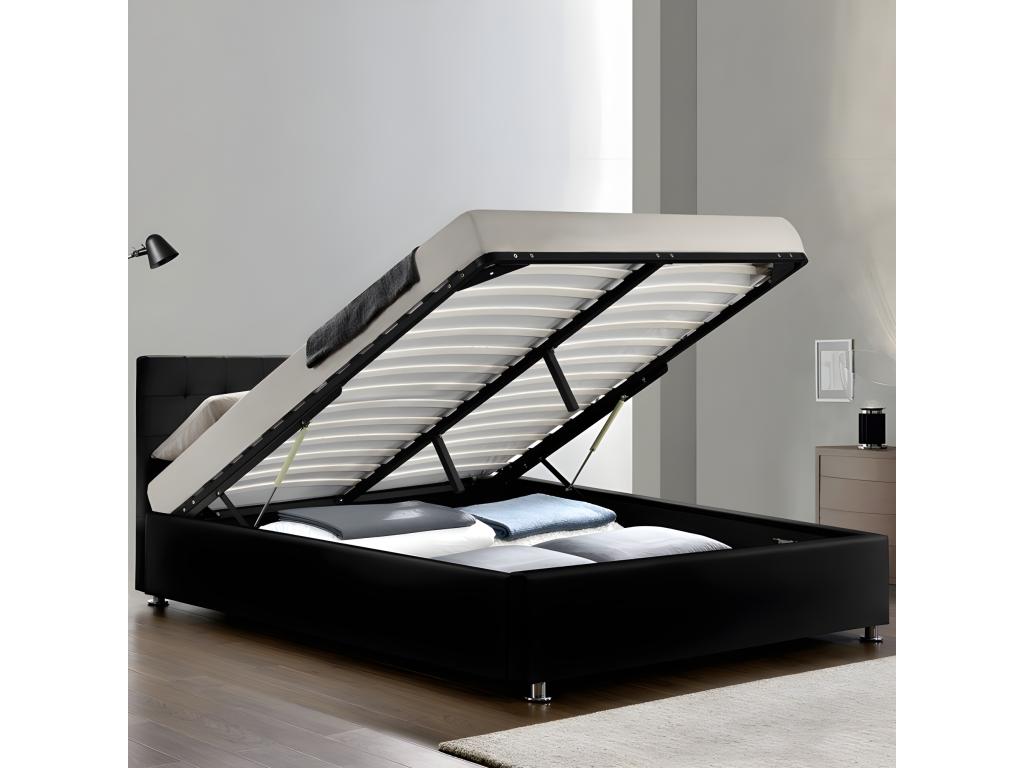 Bed Frame - Plastique - Black - 160x200 cm