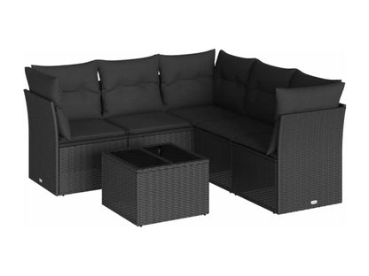 Outdoor Patio Set - Wood - Black