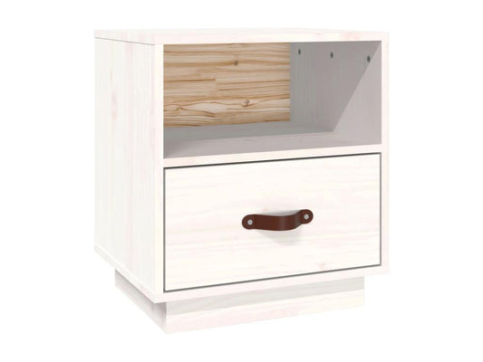 Nightstand - Wood - White - 34x45 cm
