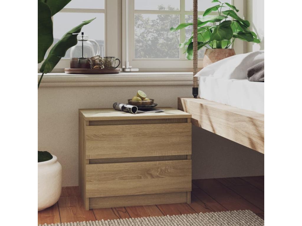 Nightstand Set - Engineered Wood, Wood - Brown