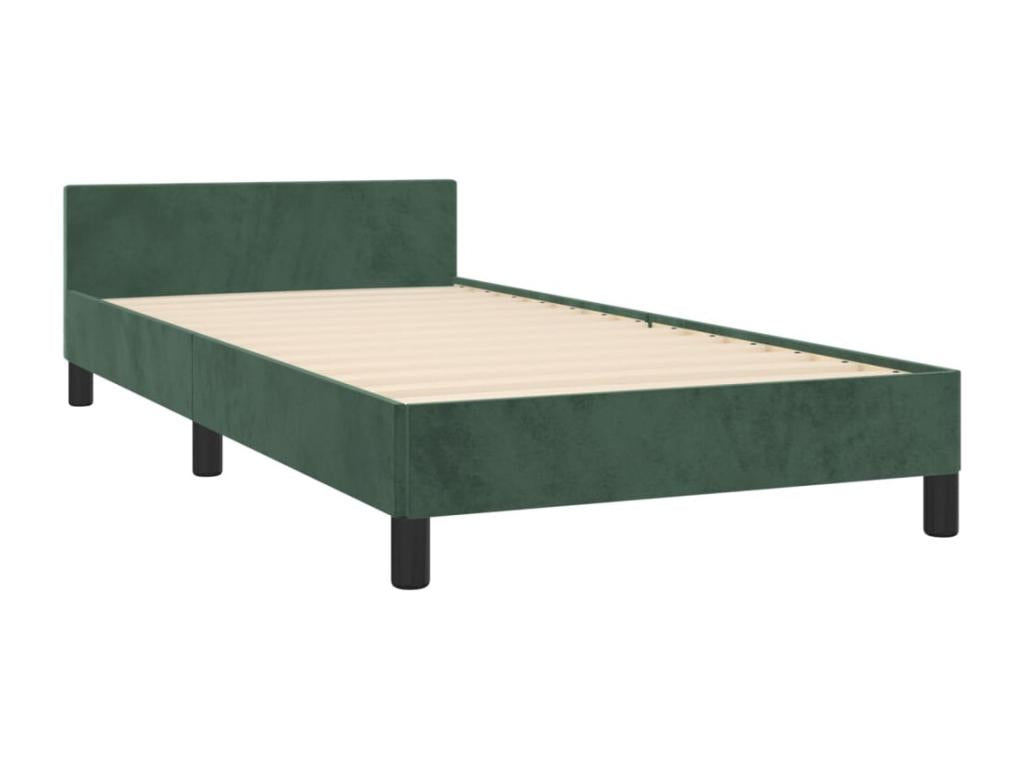 Bed Frame - Velvet - Green - 90x200 cm