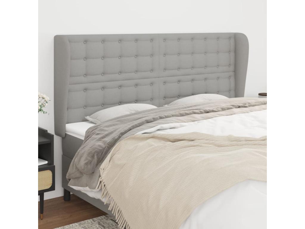 Headboard - Polyester - Gray - 160x200 cm